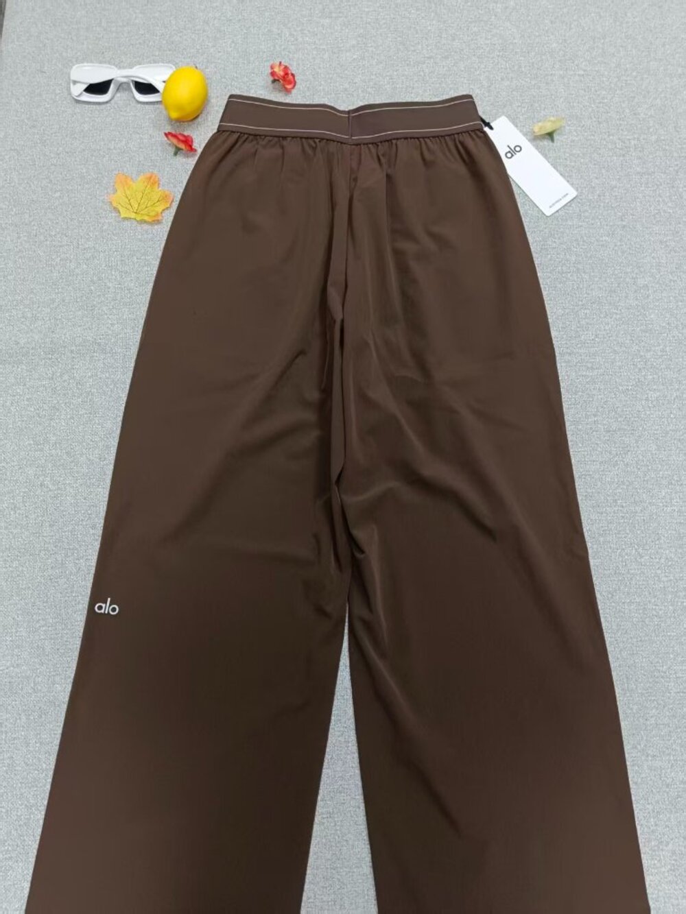 Espresso Brown🌗Alo Yoga Suit Up Wide Leg Trouser Regular 30” Inseam👩‍🚀Chic - Picture 6 of 8